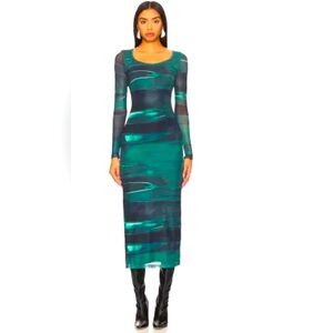 New Rémi x Revolve Teal Blue Dress.